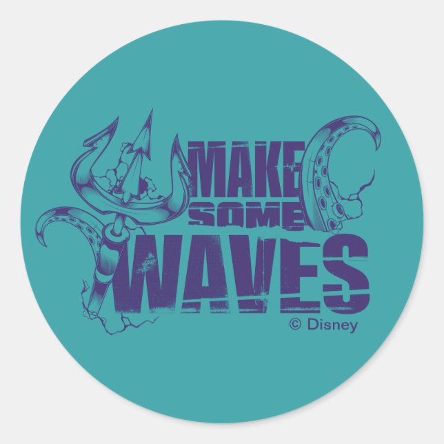 Sticker Rond Ursula | Faire des vagues (Devant)