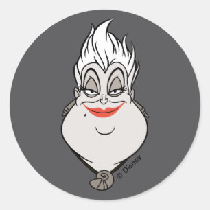 Sticker Rond Ursula Un visage méchant