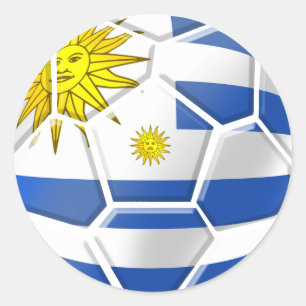 Sticker Rond Uruguay La Celeste Uruguayen supporters de footbal