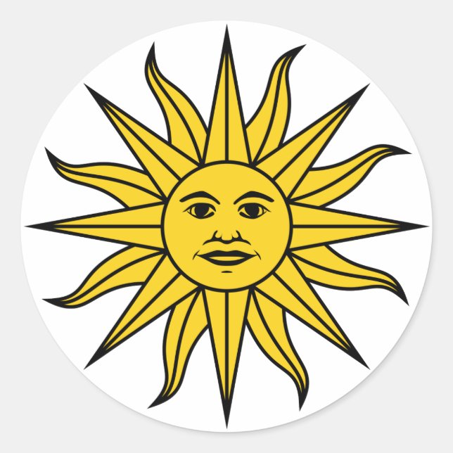 Sticker Rond Uruguay Sol de Mayo (Devant)