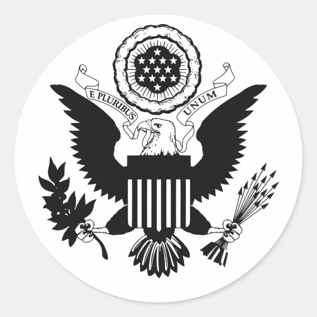 Sticker Rond US seal (Devant)