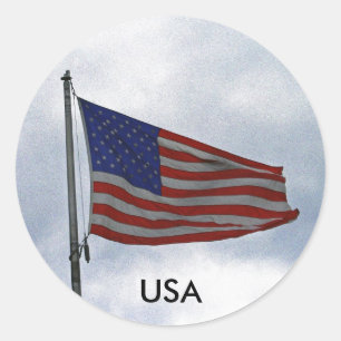 STICKER ROND USA