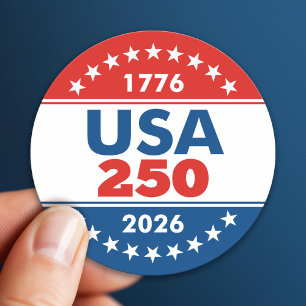 Sticker Rond USA 250 - America's Birthday Classic - 1776-2026