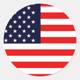 Sticker Rond USA AMERICAN US FLAG Series