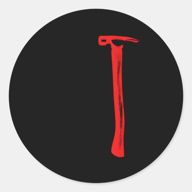 Sticker Rond Usa Drapeau Carpenter Marteau Fragmentation Constr (Devant)