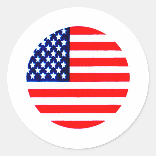 Sticker Rond USA Flag Circle Tdhe MUSEUM Zazzle (Devant)
