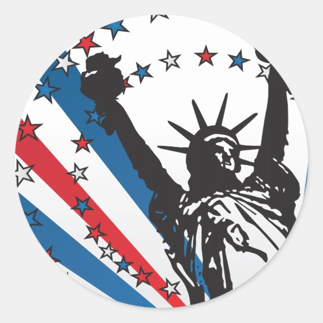 Sticker Rond USA Liberty (Devant)