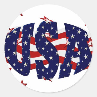 Sticker Rond USA-patriotique