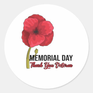 Sticker Rond USA Poppy Poppy