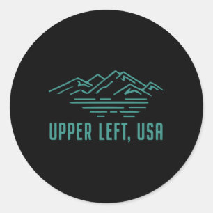 Sticker Rond Usa supérieure gauche