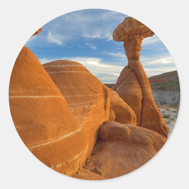 Sticker Rond USA, Utah, Grand Escaircase Escalante-National (Devant)