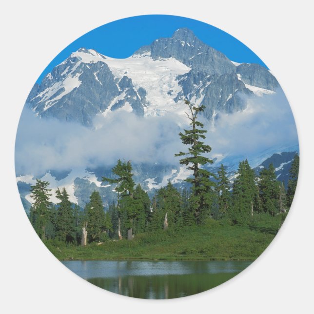 Sticker Rond USA, Washington, North Cascades National Park 10 (Devant)