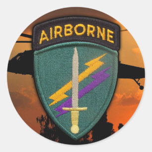 Sticker Rond USACAPOC (A) vétérinaires spéciaux de vétéran