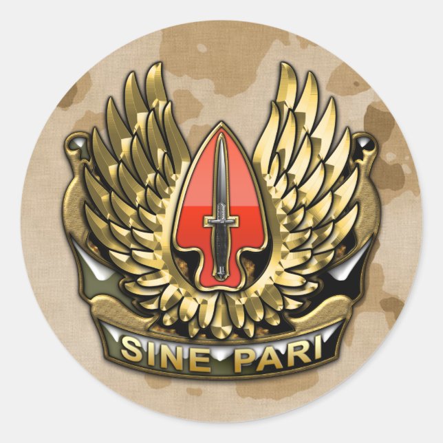 STICKER ROND USASOC DUI (Devant)