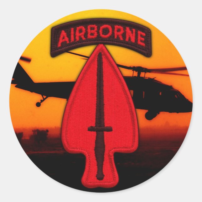 Sticker Rond USASOC Special ops vétérans (Devant)