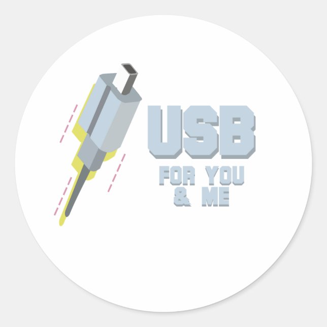 STICKER ROND USB POUR VOUS ET MOI (Devant)
