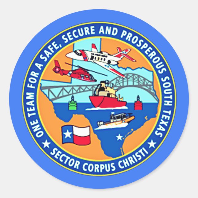 Sticker Rond USCG Station Corpus Christi Texas (Devant)