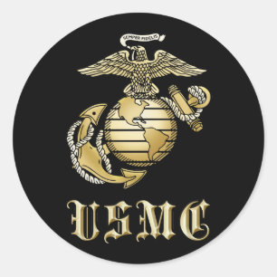 STICKER ROND USMC