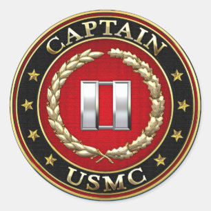 Sticker Rond USMC Capt [3D]