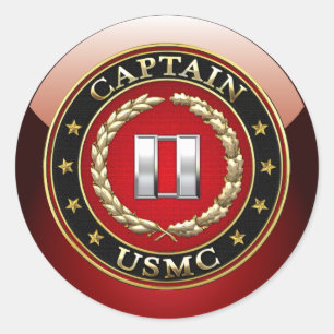 Sticker Rond USMC Capt [3D]