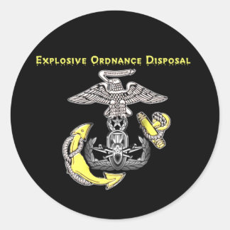STICKER ROND USMC EOD