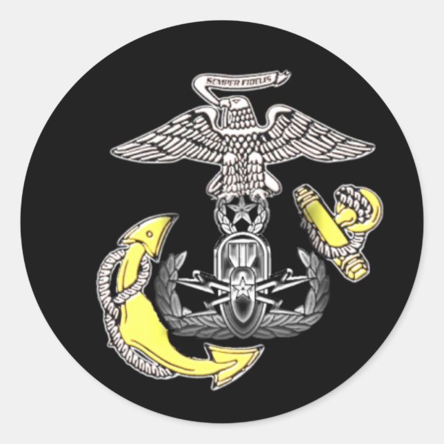 STICKER ROND USMC EOD 2 (Devant)