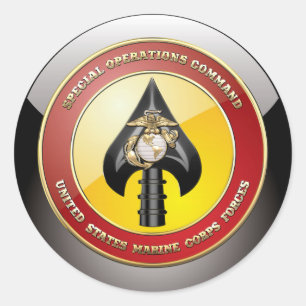 Sticker Rond USMC Opérations spéciales (MARSOC) [3D]