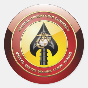 Sticker Rond USMC Opérations spéciales (MARSOC) [3D]