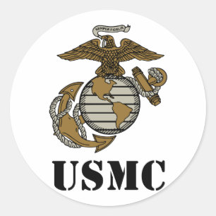 Sticker Rond Usmc [pochoir]