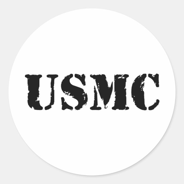 Sticker Rond USMC [texte du gabarit] (Devant)