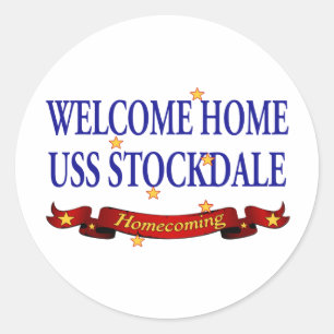 Sticker Rond USS à la maison bienvenu Stockdale