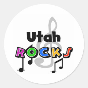 Sticker Rond Utah Rocks