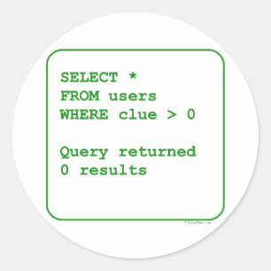 Sticker Rond Utilisateurs naïfs