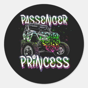 Sticker Rond Utv Passenger Princess Amateurs Utv Sxs Riding