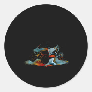 Sticker Rond Utv Un Peu Dirt Ne Jamais Blessé Boue Riding Sxs O