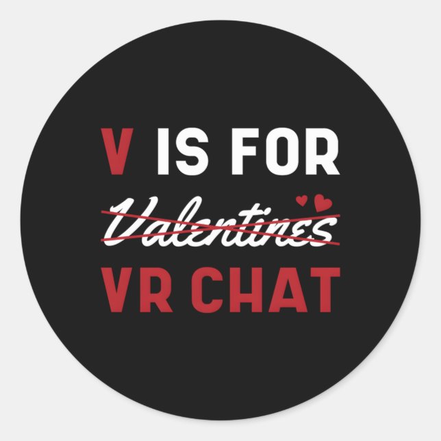 Sticker Rond V est pour Vr C (Devant)