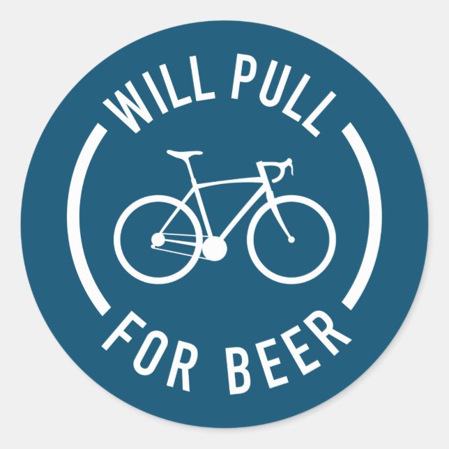 Sticker Rond Va Tirer Pour Le Vélo De Bière (Devant)