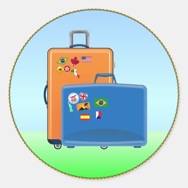 Sticker Rond Vacances (Devant)