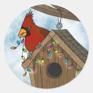 Sticker Rond Vacances Bird House