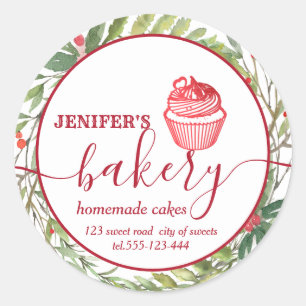 Sticker Rond Vacances botanique saint-berry cupcake chef boulan