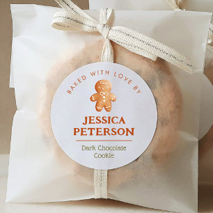 Sticker Rond Vacances Cookie Swap Cuisson pain d'épices