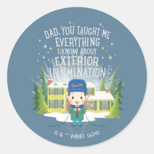 Sticker Rond Vacances de Noël Éclairage extérieur