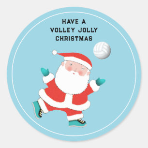 Sticker Rond Vacances de volley-ball