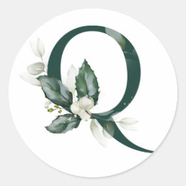 Sticker Rond Vacances d'hiver MONOGRAS baies blanches