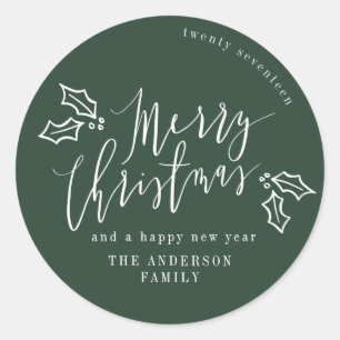 Sticker Rond Vacances du plus Joyeux Noël