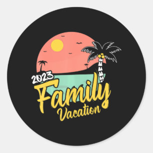 Sticker Rond Vacances en famille 2023 Croisière de groupe jumel