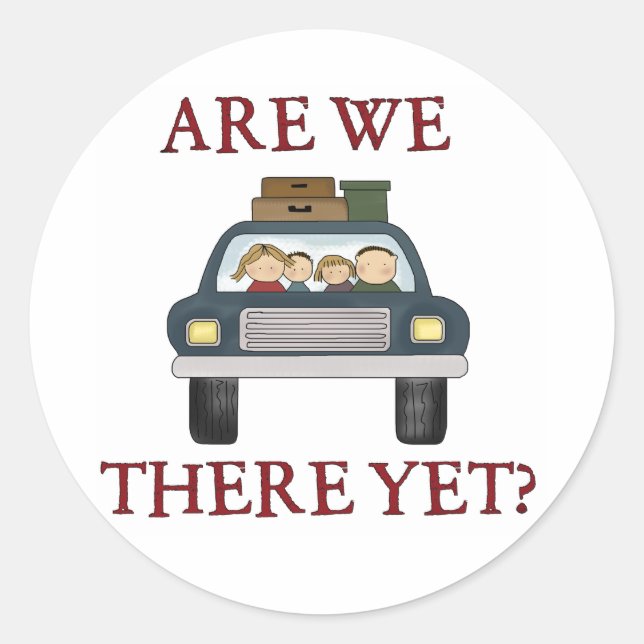 Sticker Rond Vacances Nous Y Sommes Encore (Devant)