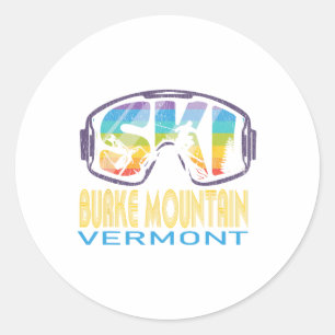 Sticker Rond Vacances ski Burke Mountain Vermont