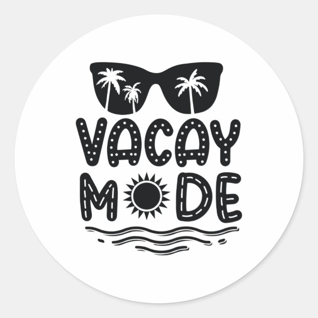 Sticker Rond Vacay mode (Devant)