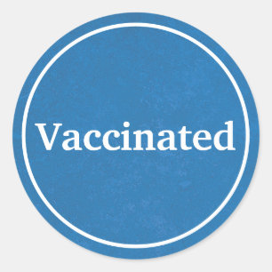 Sticker Rond Vacciné (bleu)